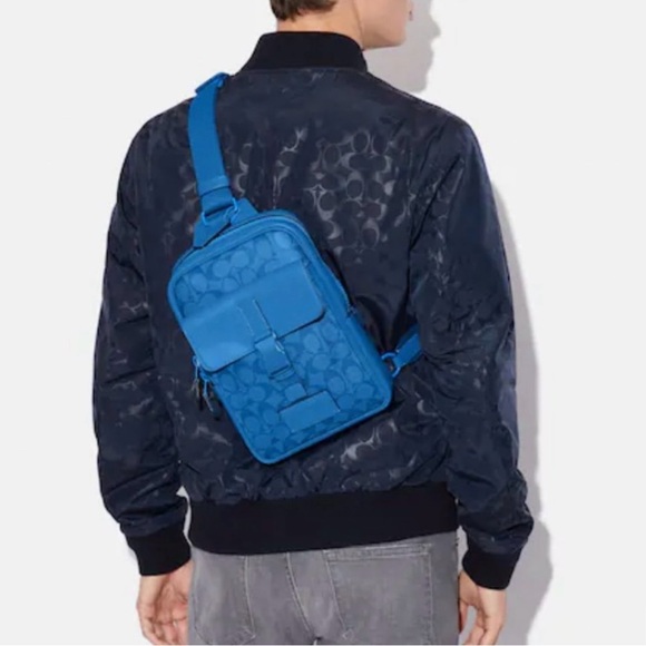 Coach Track Pack Signature Backpack in Royal Blue - Picture 5 of 5